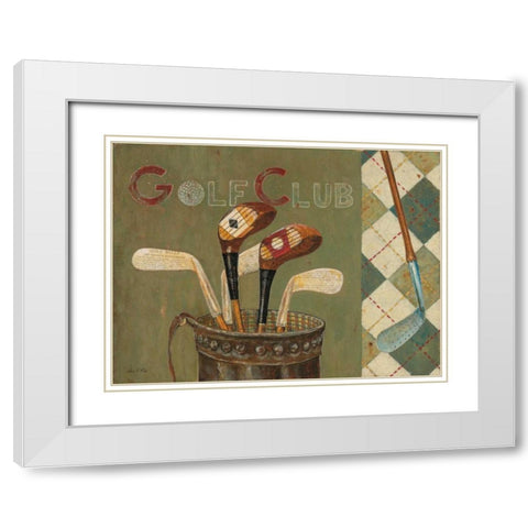 Golf Club White Modern Wood Framed Art Print with Double Matting by Fisk, Arnie