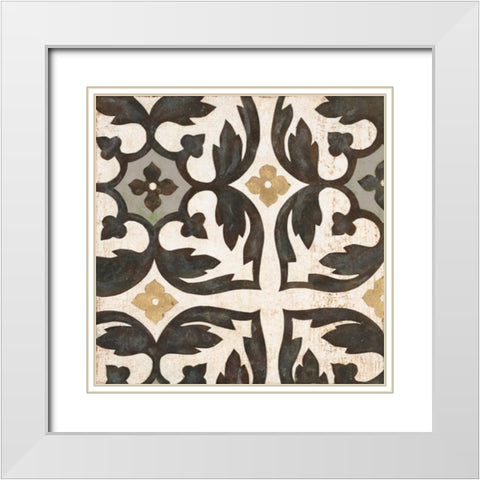 Winery Villa Tile 1 White Modern Wood Framed Art Print with Double Matting by Fisk, Arnie