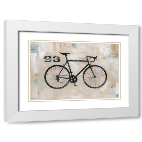 Retro Racer 23 White Modern Wood Framed Art Print with Double Matting by Fisk, Arnie