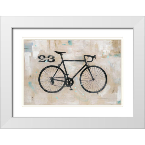 Retro Racer 23 White Modern Wood Framed Art Print with Double Matting by Fisk, Arnie