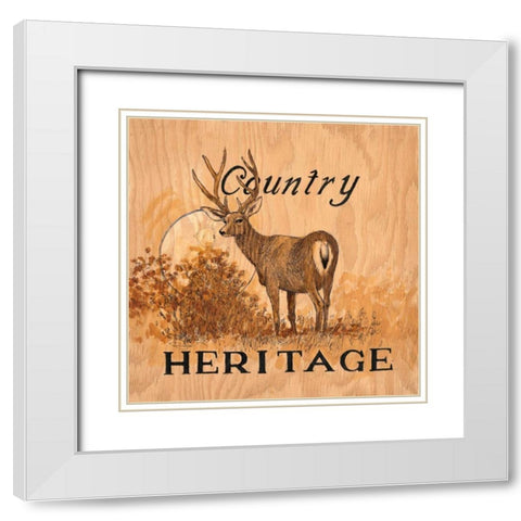 Country Heritage White Modern Wood Framed Art Print with Double Matting by Fisk, Arnie