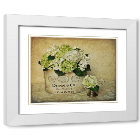 London Hydrangea White Modern Wood Framed Art Print with Double Matting by Atria, Cristin