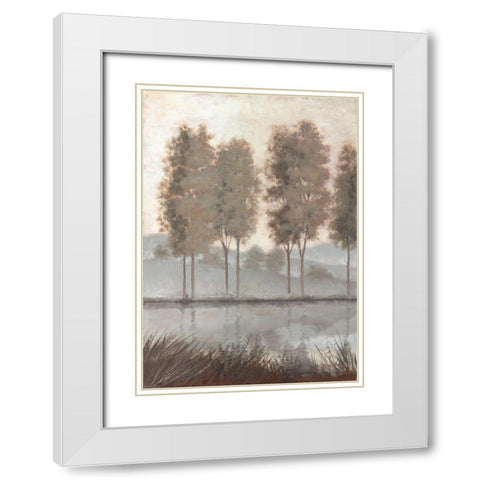 Morning View 1 White Modern Wood Framed Art Print with Double Matting by McGannon, Jill Schultz