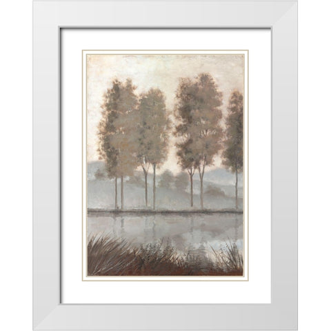 Morning View 1 White Modern Wood Framed Art Print with Double Matting by McGannon, Jill Schultz