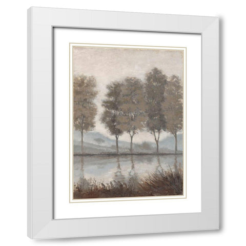 Morning View 2 White Modern Wood Framed Art Print with Double Matting by McGannon, Jill Schultz