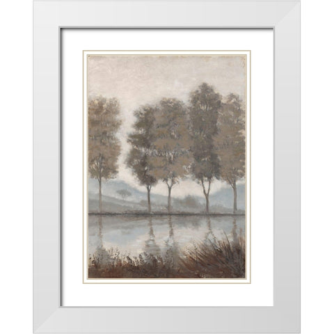 Morning View 2 White Modern Wood Framed Art Print with Double Matting by McGannon, Jill Schultz