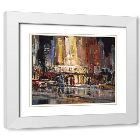 Street Scene Abstract White Modern Wood Framed Art Print with Double Matting by Heighton, Brent