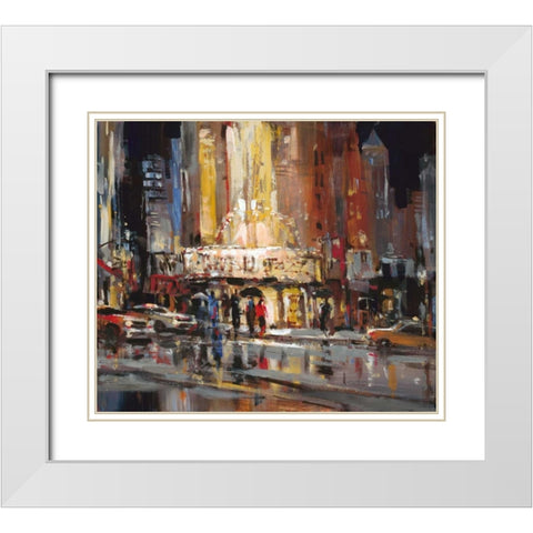 Street Scene Abstract White Modern Wood Framed Art Print with Double Matting by Heighton, Brent
