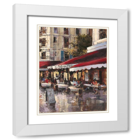 Avenue Des Champs-Elysees 2 White Modern Wood Framed Art Print with Double Matting by Heighton, Brent