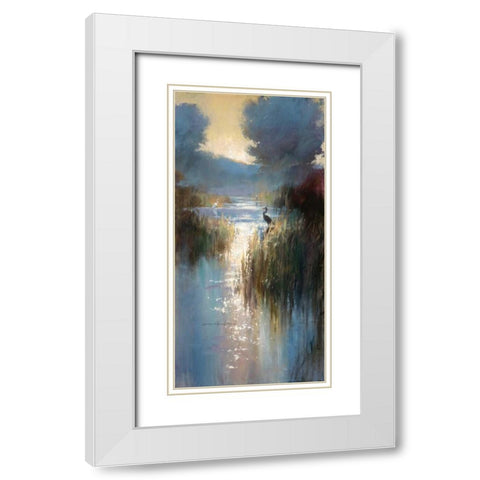 Peaceful Everglades 2 White Modern Wood Framed Art Print with Double Matting by Heighton, Brent