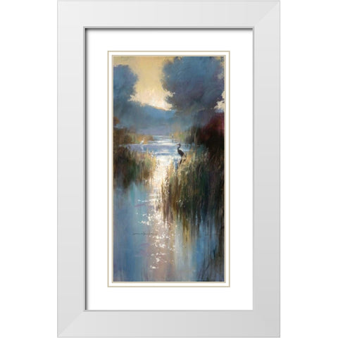 Peaceful Everglades 2 White Modern Wood Framed Art Print with Double Matting by Heighton, Brent