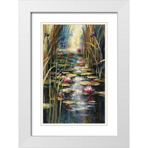 Impressionists Summer White Modern Wood Framed Art Print with Double Matting by Heighton, Brent