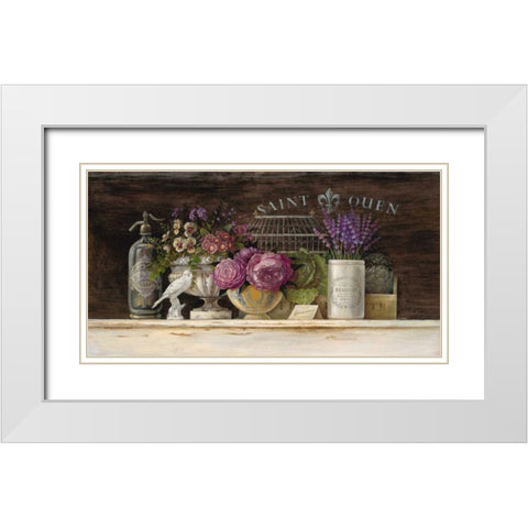 Saint Ouen Vignette White Modern Wood Framed Art Print with Double Matting by Staehling, Angela