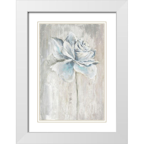 Artists Rose White Modern Wood Framed Art Print with Double Matting by Gold, Lora