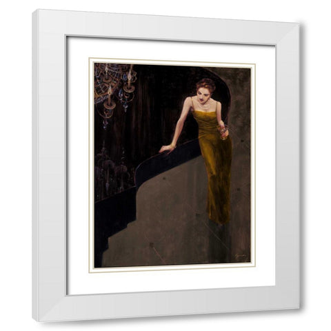 Jazz Duet - Vocal White Modern Wood Framed Art Print with Double Matting by Lynch, Brent