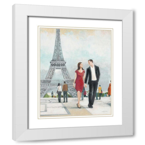 Paris Impressions 1 White Modern Wood Framed Art Print with Double Matting by Wyatt, Norman Jr.