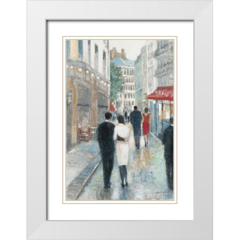 Paris Impressions 3 White Modern Wood Framed Art Print with Double Matting by Wyatt, Norman Jr.