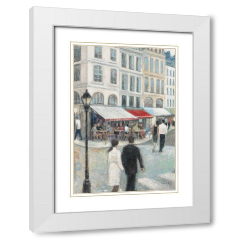 Paris Impressions 4 White Modern Wood Framed Art Print with Double Matting by Wyatt, Norman Jr.