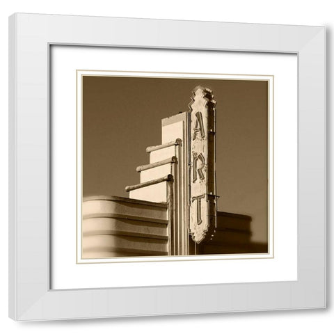 Art Sign White Modern Wood Framed Art Print with Double Matting by Robertson, Walter