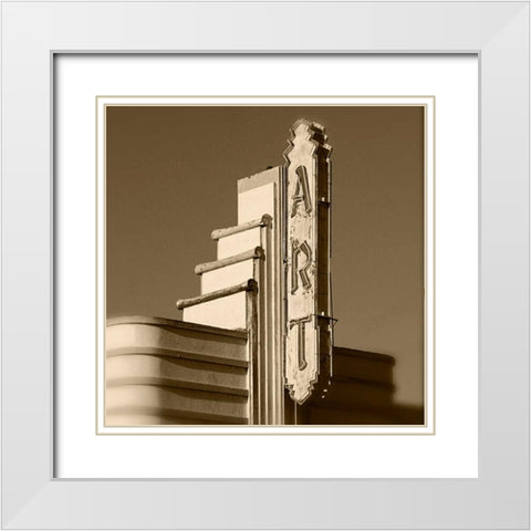 Art Sign White Modern Wood Framed Art Print with Double Matting by Robertson, Walter