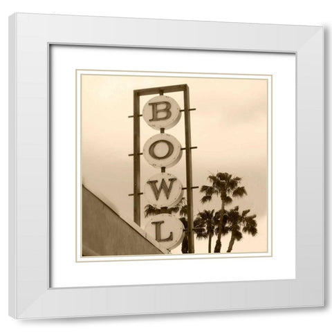 Bowl Sign White Modern Wood Framed Art Print with Double Matting by Robertson, Walter