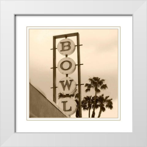 Bowl Sign White Modern Wood Framed Art Print with Double Matting by Robertson, Walter