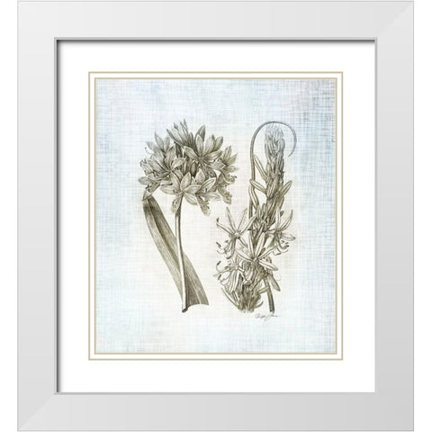Farmhouse Botanical 1 White Modern Wood Framed Art Print with Double Matting by James, Christopher