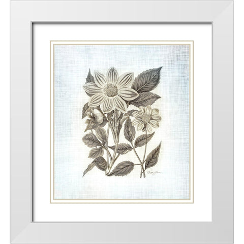 Farmhouse Botanical 4 White Modern Wood Framed Art Print with Double Matting by James, Christopher