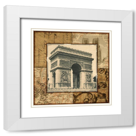 Paris Arch White Modern Wood Framed Art Print with Double Matting by Studio Voltaire