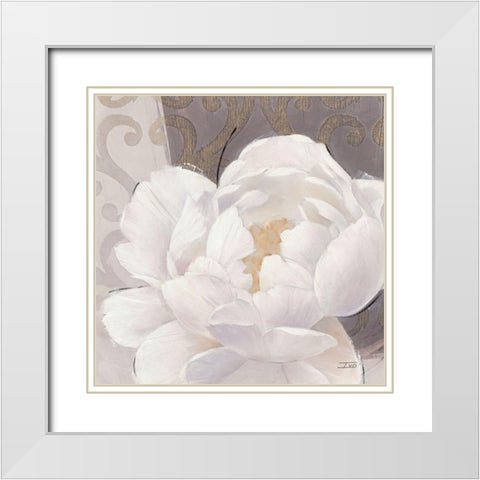 Blissful Bloom 2 White Modern Wood Framed Art Print with Double Matting by Stoyanov