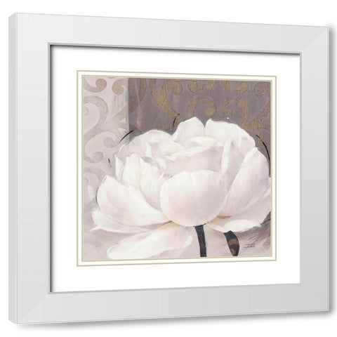 Blissful Bloom 3 White Modern Wood Framed Art Print with Double Matting by Stoyanov, Ivo