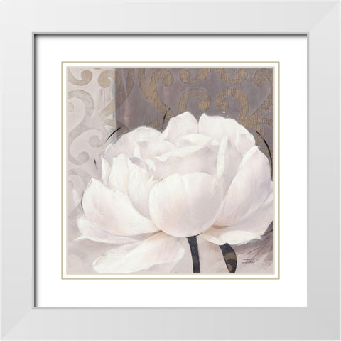 Blissful Bloom 3 White Modern Wood Framed Art Print with Double Matting by Stoyanov, Ivo