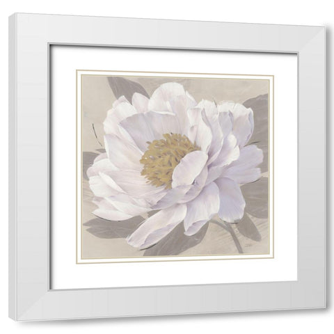 In Full Bloom 2 White Modern Wood Framed Art Print with Double Matting by Stoyanov