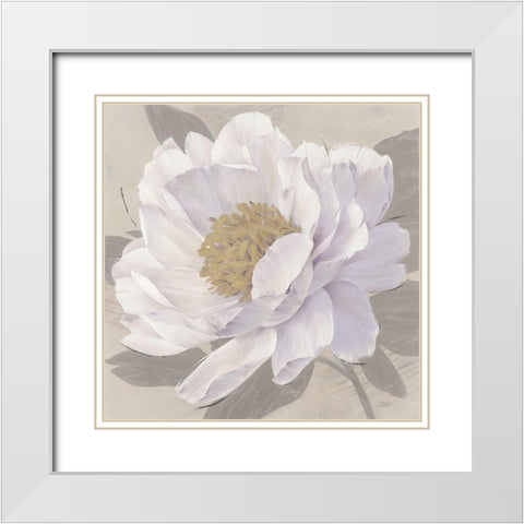In Full Bloom 2 White Modern Wood Framed Art Print with Double Matting by Stoyanov