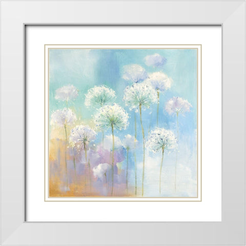 Soft Garden White Modern Wood Framed Art Print with Double Matting by Andy