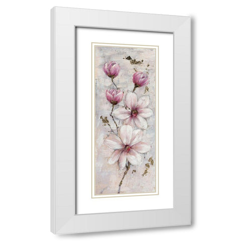 Magnolia Estate 2 White Modern Wood Framed Art Print with Double Matting by Key