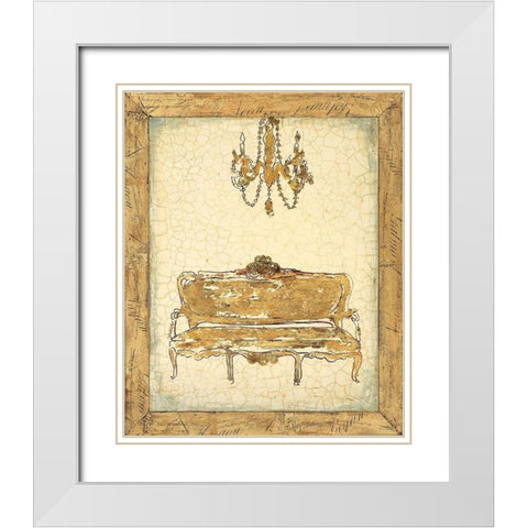 Divine Recline White Modern Wood Framed Art Print with Double Matting by Studio