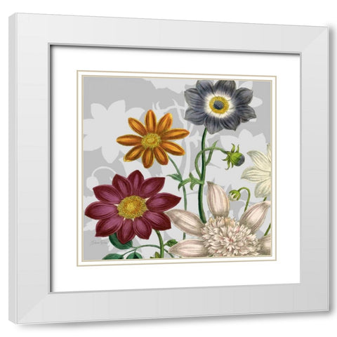 Victorian Garden 1 White Modern Wood Framed Art Print with Double Matting by Ross, Devon