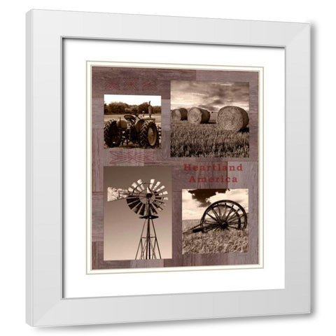 Heartland America White Modern Wood Framed Art Print with Double Matting by Appleman, Sam