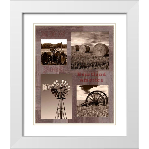 Heartland America White Modern Wood Framed Art Print with Double Matting by Appleman, Sam