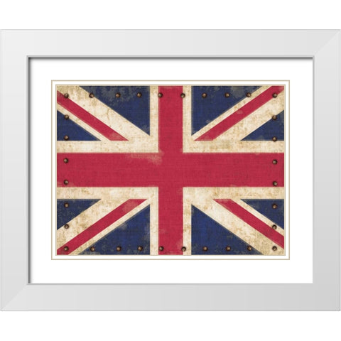 Flea Market Union Jack White Modern Wood Framed Art Print with Double Matting by Appleman, Sam
