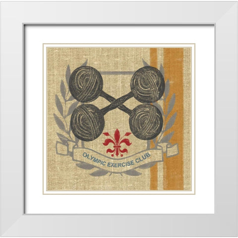 Olympic Exercise Club White Modern Wood Framed Art Print with Double Matting by Appleman, Sam