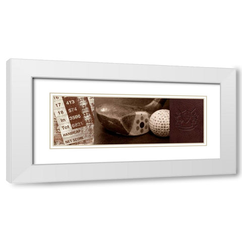 Vintage Golf White Modern Wood Framed Art Print with Double Matting by Appleman, Sam