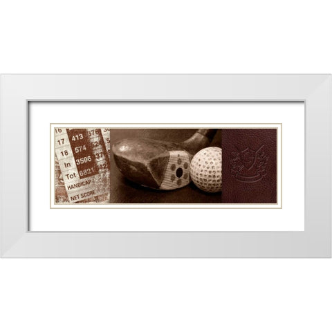 Vintage Golf White Modern Wood Framed Art Print with Double Matting by Appleman, Sam