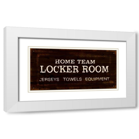 Vintage Locker Room White Modern Wood Framed Art Print with Double Matting by Appleman, Sam