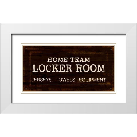 Vintage Locker Room White Modern Wood Framed Art Print with Double Matting by Appleman, Sam