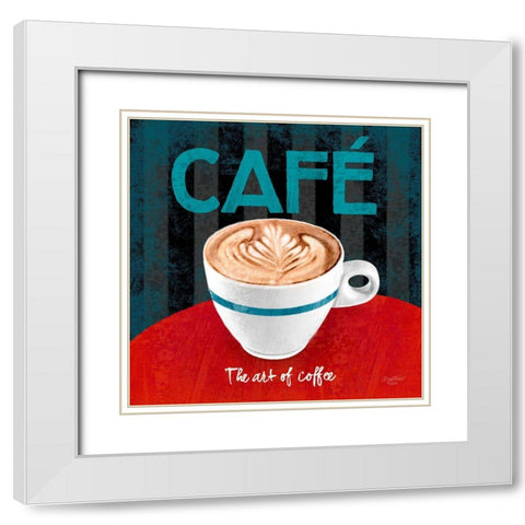 The Art of Coffee White Modern Wood Framed Art Print with Double Matting by Ricci, Anastasia