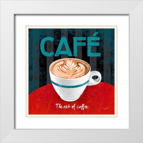 The Art of Coffee White Modern Wood Framed Art Print with Double Matting by Ricci, Anastasia