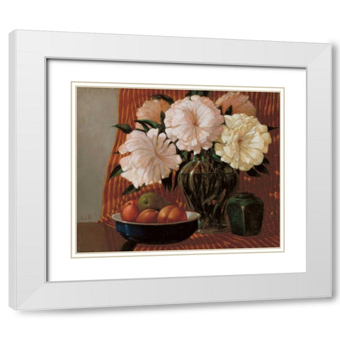 Stillife  White Modern Wood Framed Art Print with Double Matting by van Rooijen, Carel