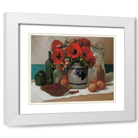 Stillife  White Modern Wood Framed Art Print with Double Matting by van Rooijen, Carel